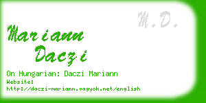 mariann daczi business card